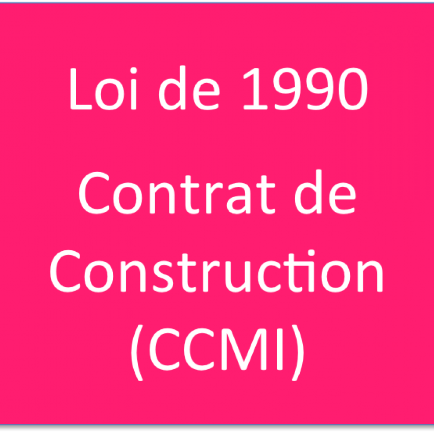 Loi du 19 décembre 1990 : la réglementation du CCMI